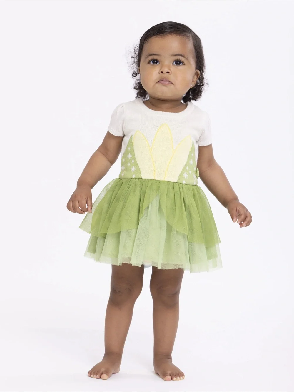 Disney Princess Tiana Knit Tulle Tutu Dress 2T Princess and the Frog Costume